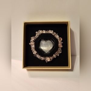 Rose Quartz Charged Premium Natural Crystal Chip Bead Bracelet